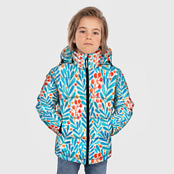 Куртка зимняя для мальчика Ветки и ягоды, цвет: 3D-черный — фото 2