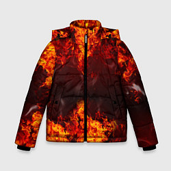 Куртка зимняя для мальчика Огонь, цвет: 3D-красный