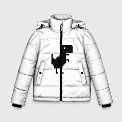 Куртка зимняя для мальчика Google динозаврик, цвет: 3D-черный