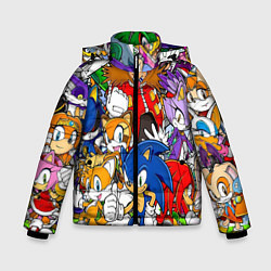 Куртка зимняя для мальчика Sonic, цвет: 3D-светло-серый