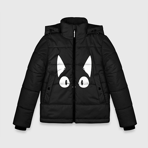 Зимняя куртка для мальчика Кошачья мордочка / 3D-Черный – фото 1