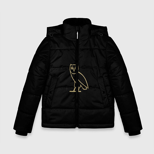 Зимняя куртка для мальчика Сова / 3D-Черный – фото 1