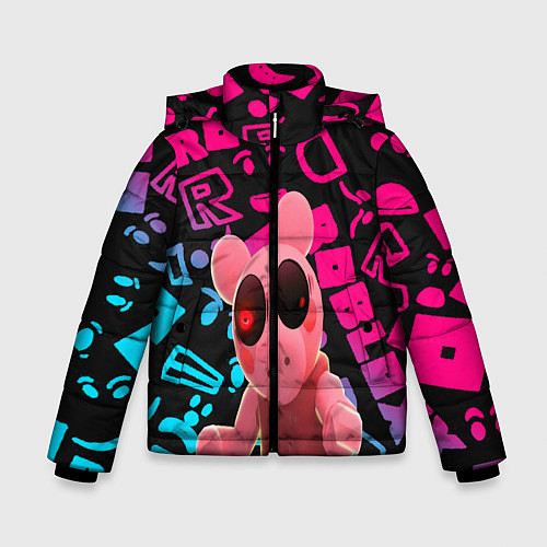 Зимняя куртка для мальчика Roblox Piggy / 3D-Черный – фото 1