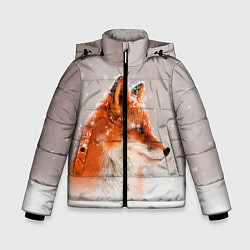 Куртка зимняя для мальчика Лиса и снег, цвет: 3D-черный