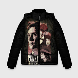 Куртка зимняя для мальчика Острые козырьки, цвет: 3D-черный