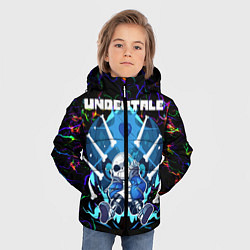 Куртка зимняя для мальчика Undertale Sans, цвет: 3D-светло-серый — фото 2