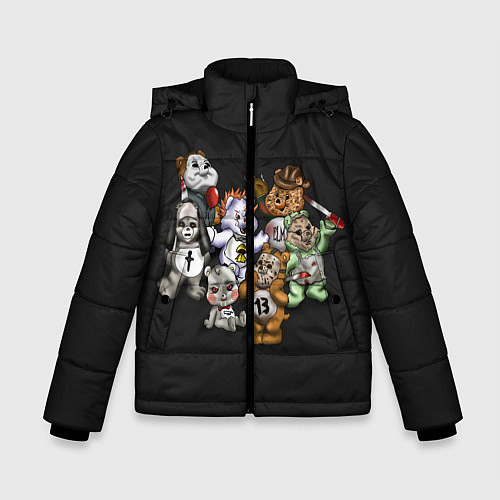 Зимняя куртка для мальчика Страшные Мишки / 3D-Черный – фото 1