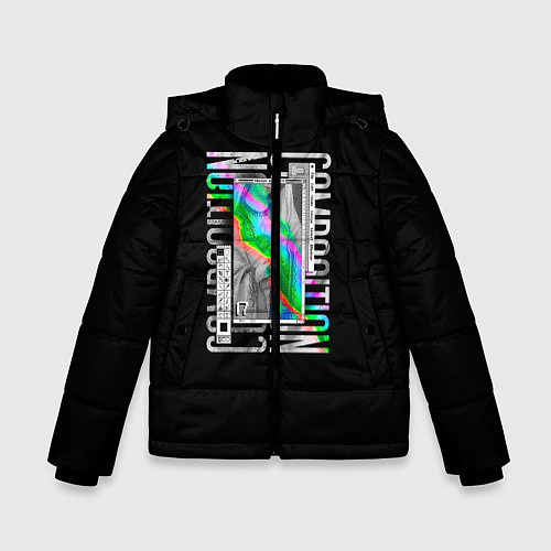 Зимняя куртка для мальчика Freek texture / 3D-Черный – фото 1