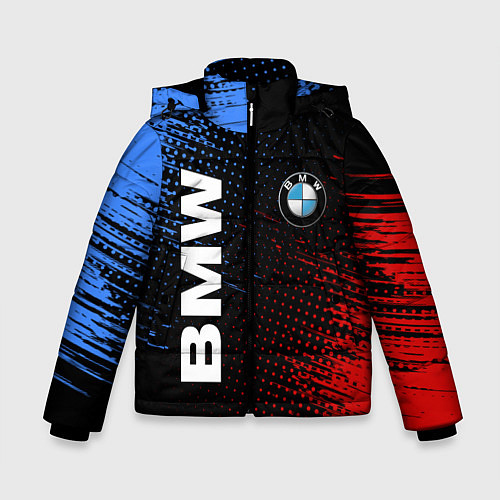 Зимняя куртка для мальчика BMW ТЕКСТУРА / 3D-Черный – фото 1