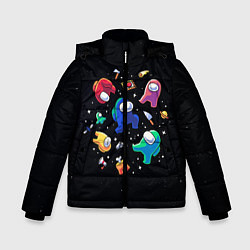 Куртка зимняя для мальчика Among Us, цвет: 3D-черный