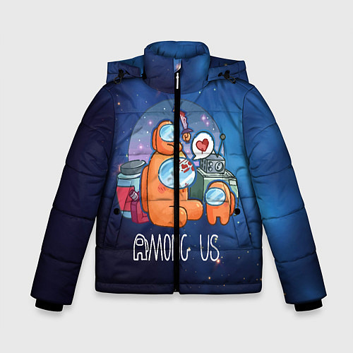 Зимняя куртка для мальчика Among Us Space / 3D-Черный – фото 1
