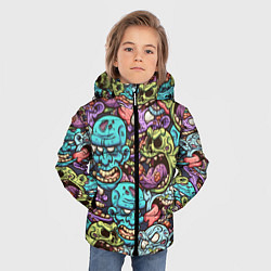 Куртка зимняя для мальчика Зомби Паттерн, цвет: 3D-черный — фото 2