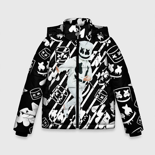 Зимняя куртка для мальчика Marshmello Флексит / 3D-Черный – фото 1
