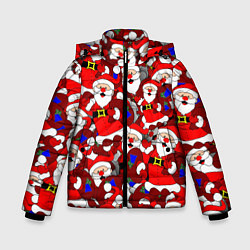 Куртка зимняя для мальчика Русский Санта Клаус, цвет: 3D-черный
