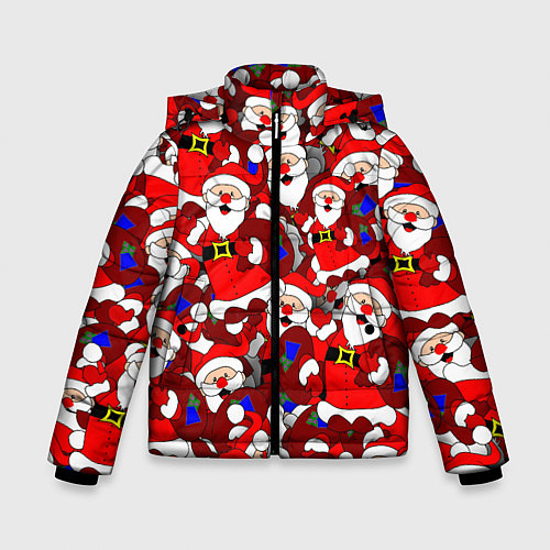 Зимняя куртка для мальчика Русский Санта Клаус / 3D-Черный – фото 1