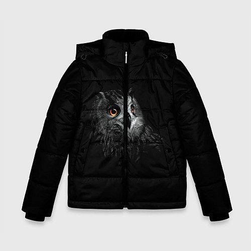 Зимняя куртка для мальчика Сова / 3D-Черный – фото 1