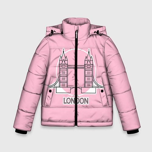 Зимняя куртка для мальчика Лондон London Tower bridge / 3D-Черный – фото 1