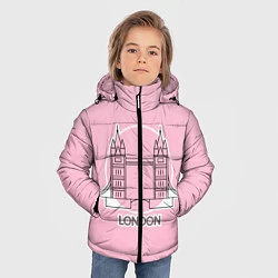 Куртка зимняя для мальчика Лондон London Tower bridge, цвет: 3D-черный — фото 2