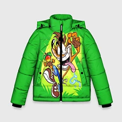 Куртка зимняя для мальчика CRASH BANDICOOT, цвет: 3D-черный
