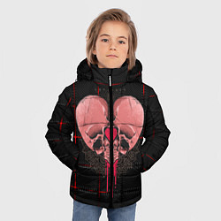 Куртка зимняя для мальчика Halloween love, цвет: 3D-черный — фото 2
