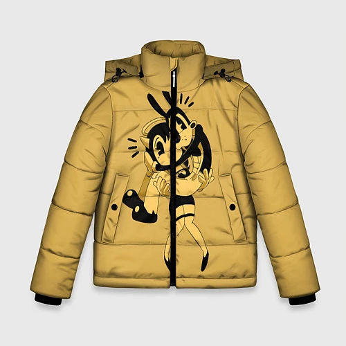 Зимняя куртка для мальчика Bendy And The Ink Machine / 3D-Черный – фото 1