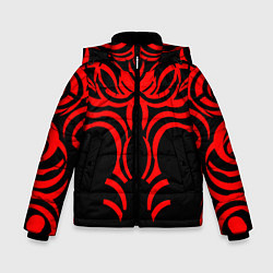 Куртка зимняя для мальчика Узор, фэнтези, музыка, цвет: 3D-черный