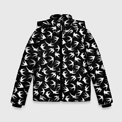 Куртка зимняя для мальчика Ласточки, цвет: 3D-черный