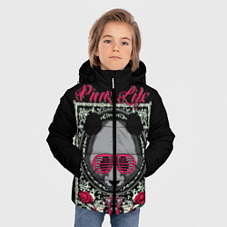 Куртка зимняя для мальчика Розовая жизнь, цвет: 3D-черный — фото 2