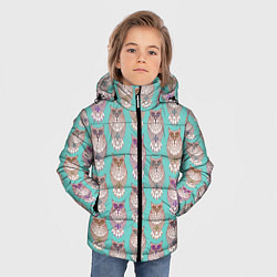 Куртка зимняя для мальчика Совушки, цвет: 3D-черный — фото 2