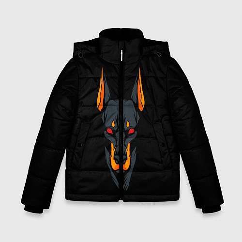 Зимняя куртка для мальчика Доберман / 3D-Черный – фото 1