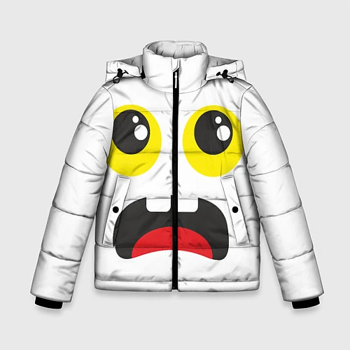 Зимняя куртка для мальчика Испуганное лицо / 3D-Черный – фото 1