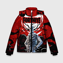 Куртка зимняя для мальчика СКЕЛЕТ FORTNITE, цвет: 3D-черный
