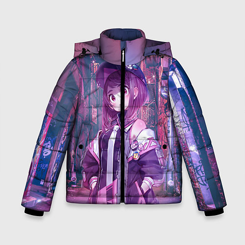Зимняя куртка для мальчика Урарака Очако / 3D-Черный – фото 1