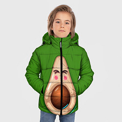 Куртка зимняя для мальчика Авокадик, цвет: 3D-черный — фото 2