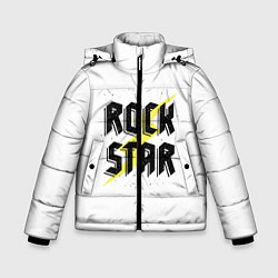 Куртка зимняя для мальчика Rock star, цвет: 3D-черный