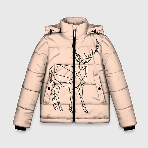 Зимняя куртка для мальчика Олень, deer / 3D-Черный – фото 1