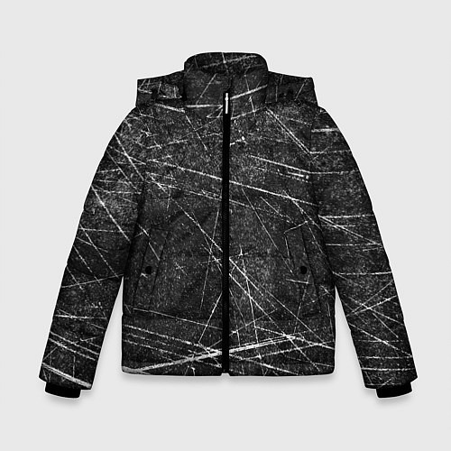 Зимняя куртка для мальчика Царапины / 3D-Черный – фото 1
