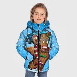 Куртка зимняя для мальчика Пряничный человек, цвет: 3D-черный — фото 2
