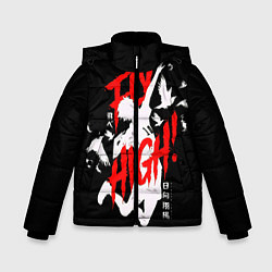 Куртка зимняя для мальчика Haikyuu Haikyu Haikuu !, цвет: 3D-черный