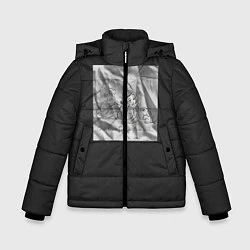 Куртка зимняя для мальчика Белоснежка и кролик, цвет: 3D-черный