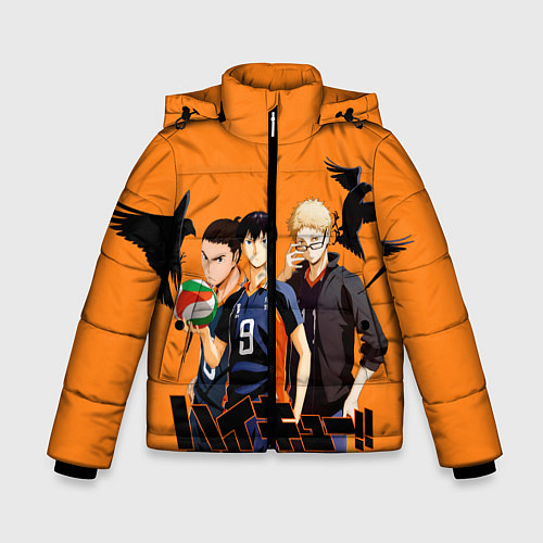 Зимняя куртка для мальчика Haikyu Team / 3D-Светло-серый – фото 1