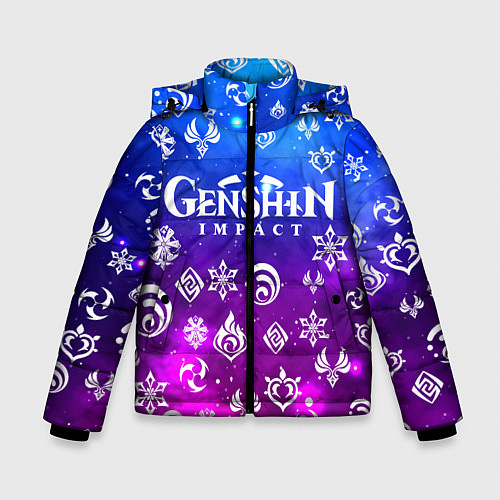 Зимняя куртка для мальчика GENSHIN IMPACT / 3D-Светло-серый – фото 1