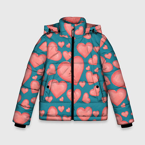 Зимняя куртка для мальчика Любовь / 3D-Черный – фото 1