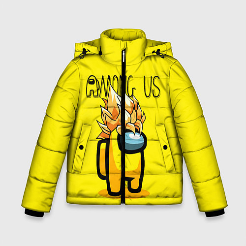 Зимняя куртка для мальчика Among Us / 3D-Светло-серый – фото 1