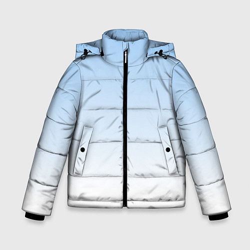 Зимняя куртка для мальчика Небесно-голубой градиент / 3D-Черный – фото 1