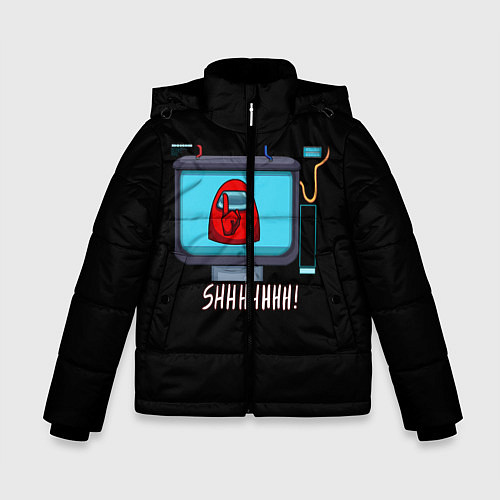 Зимняя куртка для мальчика Among Us SHHHHHH / 3D-Черный – фото 1