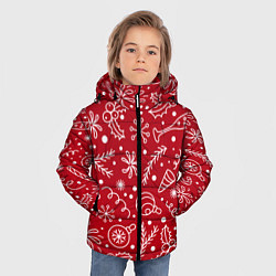 Куртка зимняя для мальчика Новогоднее настроение, цвет: 3D-красный — фото 2