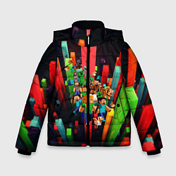 Куртка зимняя для мальчика MINECRAFT GAME S, цвет: 3D-черный