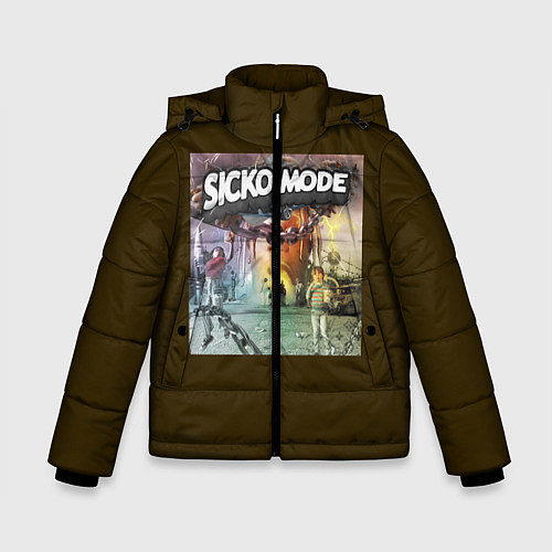 Зимняя куртка для мальчика Travis scott sicko mode / 3D-Черный – фото 1
