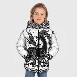 Куртка зимняя для мальчика Вендельский олень чёрный 3D, цвет: 3D-черный — фото 2